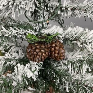 Christmas Tree Ornament-Three Pinecone With Leaves-The Bridge Collection